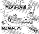 Сайленблок задний переднего рычага (гидравлический) FEBEST MZAB-LVB