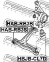 Сайленблок передний переднего рычага FEBEST HAB-RB3S