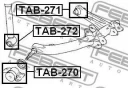 Сайленблок заднего амортизатора FEBEST TAB-272