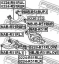 Рычаг задний верхний правый FEBEST 0224-R51RUR