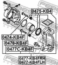 Суппорт тормозной передний правый FEBEST 0477-KB4FRH