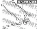 Тяга задняя поперечная регулируемая FEBEST 0125-ST200L