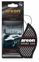Ароматизатор подвесной для автомобиля Areon Lux Sport Silver/Спорт Серебро