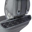 Накидка на переднее сидение Car Performance, каркасная, алькантара, серый, ромб
