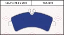 Колодки тормозные дисковые задние MERCEDES Sprinter 06-> TMI TATSUMI TCA1215