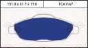 Колодки тормозные дисковые передние PEUGEOT 308/CC/SW 07-> PEUGEOT 3008 09-> TMI TATSUMI TCA1167