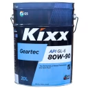 Масло трансмиссионное Kixx Geartec GL-5 80W-90 МКПП полусинтетическое 20 л