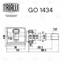 ШРУС для а/м Nissan X-Trail T31 (07-) 2.0i AT (внутр. перед. прав.) (GO 1434) TRIALLI GO 1434