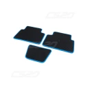 Коврики салона Chevrolet Lacetti, Daewoo Gentra материал EVA черный, окантовка синяя "CS-20"