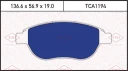 Колодки тормозные дисковые передние PEUGEOT 307 00-> TMI TATSUMI TCA1194