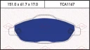 Колодки тормозные дисковые передние PEUGEOT 308/CC/SW 07-> PEUGEOT 3008 09-> TMI TATSUMI TCA1167
