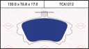 Колодки тормозные дисковые передние VOLVO S40/V40 97-> TMI TATSUMI TCA1212