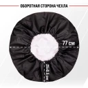 Чехол запасного колеса (R16, 17 диаметр 77 см, экокожа, черный)