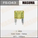 Предохранитель флажковый mini 20А Masuma FS-043