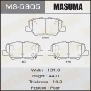 Колодки тормозные дисковые Masuma MS-5905