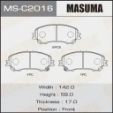 Колодки тормозные дисковые Masuma MS-C2016