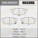 Колодки тормозные дисковые Masuma MS-8263
