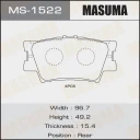 Колодки тормозные дисковые Masuma MS-1522
