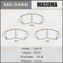Колодки тормозные дисковые Masuma MS-3469