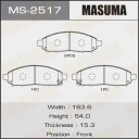 Колодки тормозные дисковые Masuma MS-2517