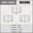 Колодки тормозные дисковые Masuma MS-1494