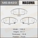 Колодки тормозные дисковые Masuma MS-8423