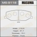 Колодки тормозные дисковые Masuma MS-9118
