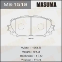 Колодки тормозные дисковые Masuma MS-1518