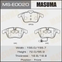 Колодки тормозные дисковые Masuma MS-E0020