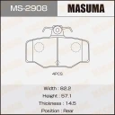 Колодки тормозные дисковые Masuma MS-2908