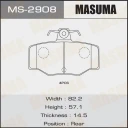 Колодки тормозные дисковые Masuma MS-2908