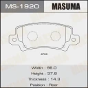 Колодки тормозные дисковые Masuma MS-1920