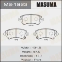 Колодки тормозные дисковые Masuma MS-1923