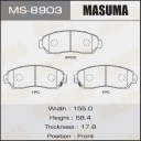Колодки тормозные дисковые Masuma MS-8903