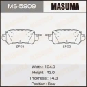 Колодки тормозные дисковые Masuma MS-5909
