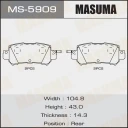 Колодки тормозные дисковые Masuma MS-5909