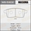 Колодки тормозные дисковые Masuma MS-5902