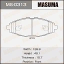 Колодки тормозные дисковые Masuma MS-0313