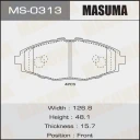 Колодки тормозные дисковые Masuma MS-0313