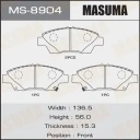Колодки тормозные дисковые Masuma MS-8904