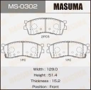Колодки тормозные дисковые Masuma MS-0302