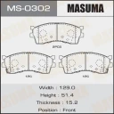 Колодки тормозные дисковые Masuma MS-0302