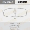 Колодки тормозные дисковые Masuma MS-1542