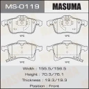 Колодки тормозные дисковые Masuma MS-0119