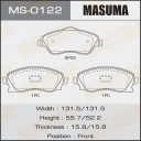 Колодки тормозные дисковые Masuma MS-0122
