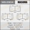 Колодки тормозные дисковые Masuma MS-2904