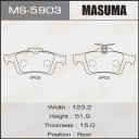 Колодки тормозные дисковые Masuma MS-5903