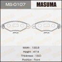 Колодки тормозные дисковые Masuma MS-0107