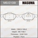 Колодки тормозные дисковые Masuma MS-0109