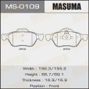 Колодки тормозные дисковые Masuma MS-0109